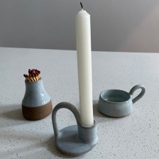 Wee Willy Winkee Candle Holder Eggshell